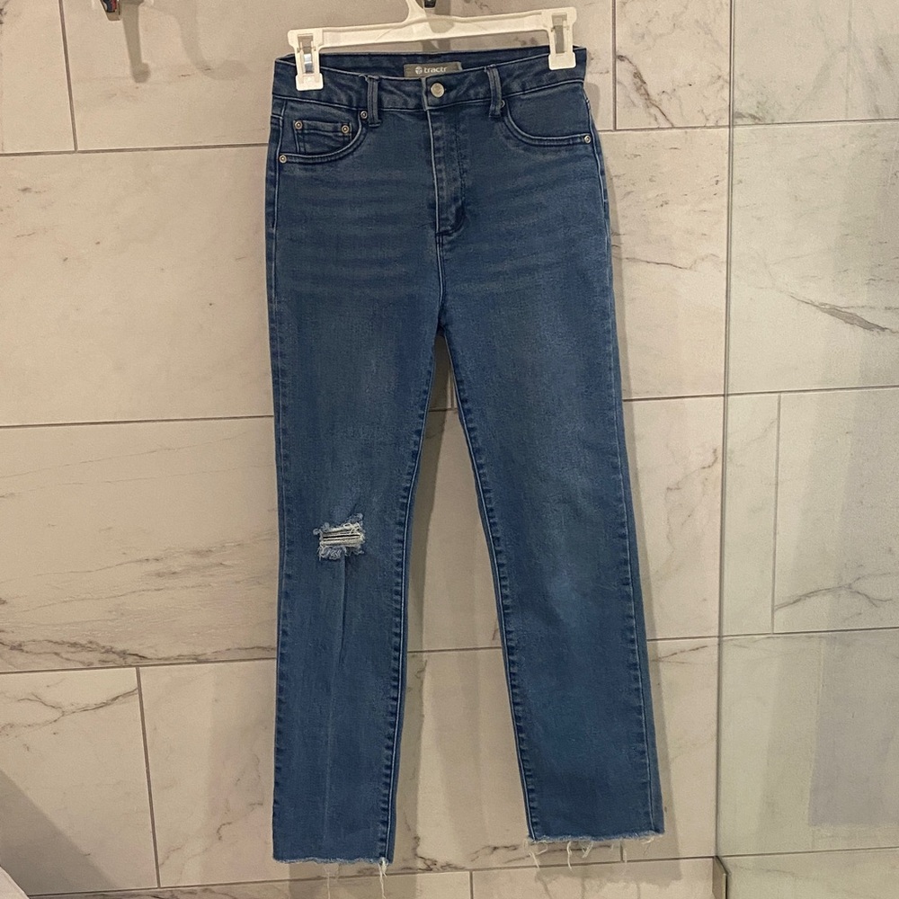 Tractr Girls Blue Distressed Jeans